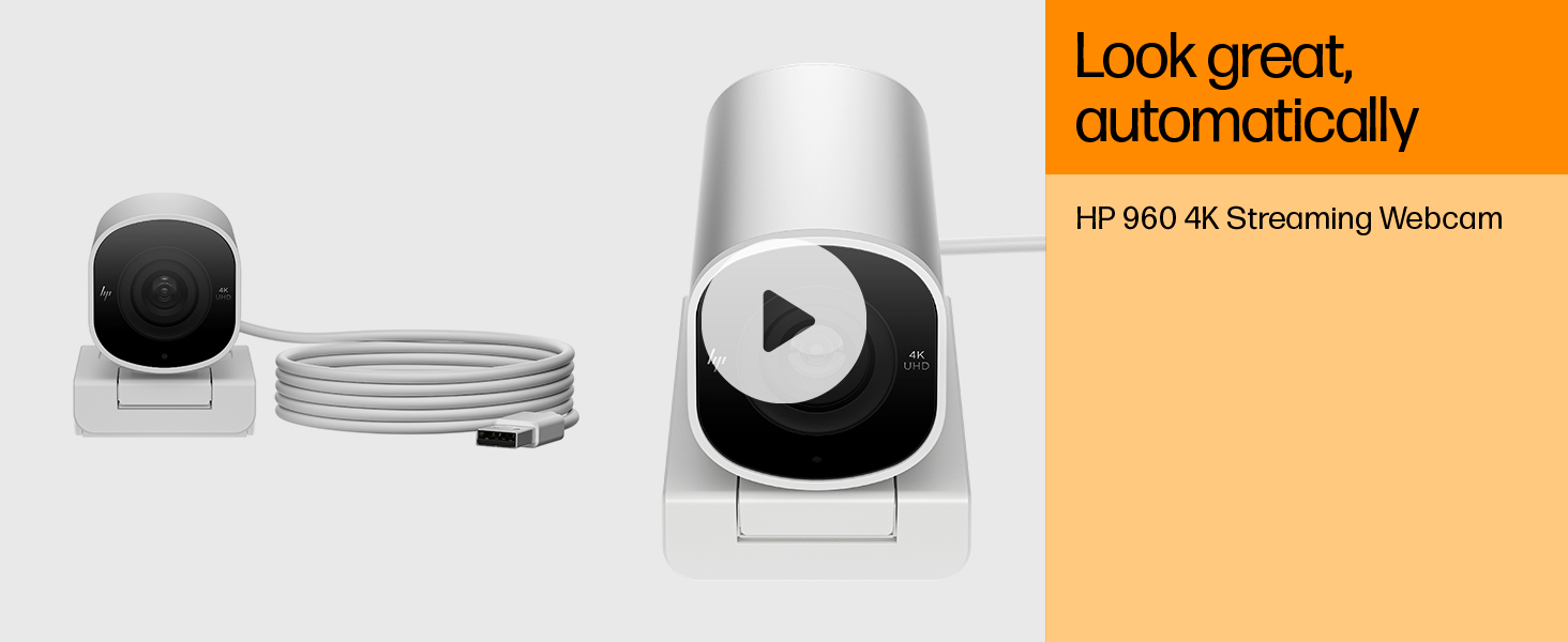 新品未開封・HP 960 4K Streaming Webcam HP 960 HDR 4K Streaming Webcam - AI Enhanced, Automated Colour